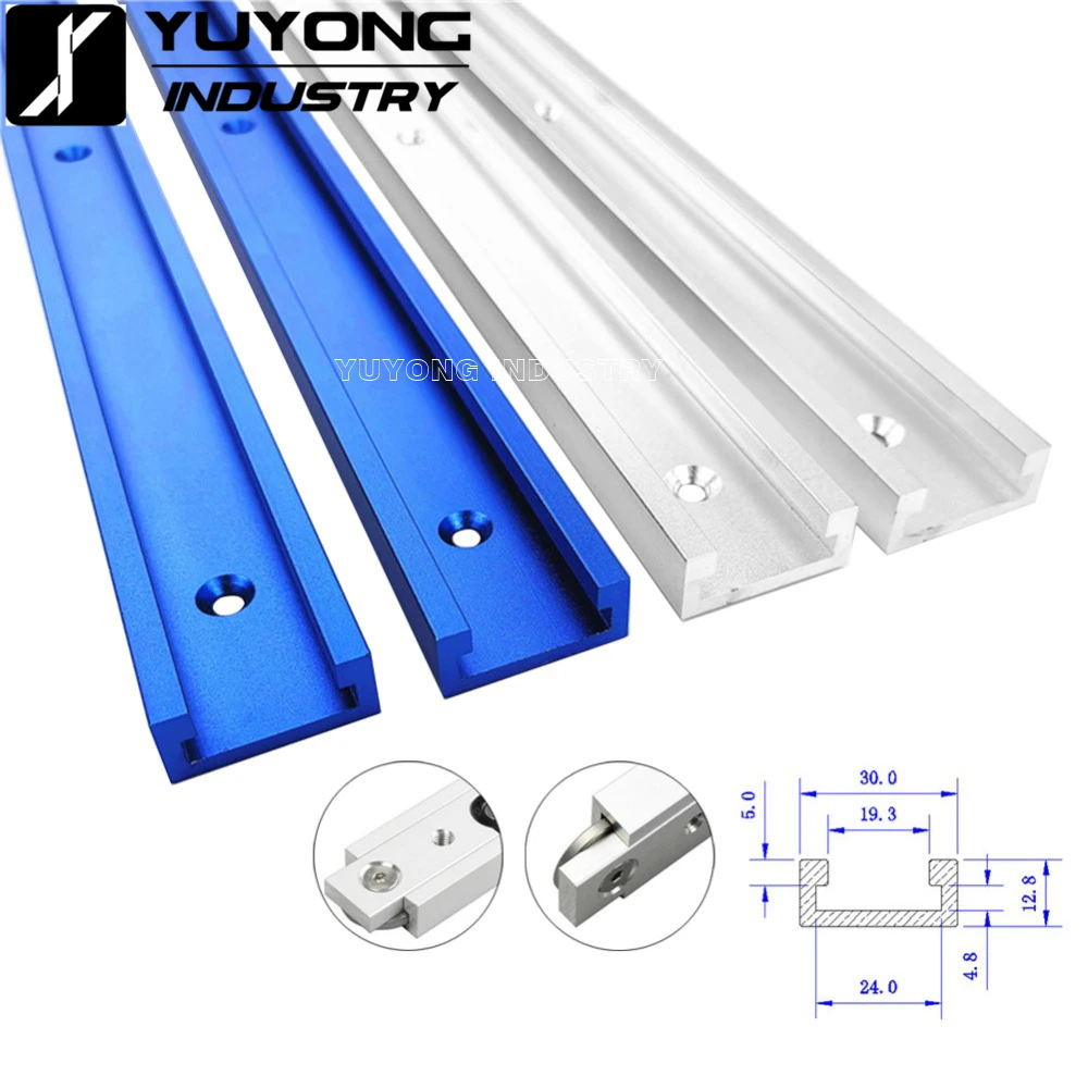 

Aluminium Alloy T-track Slot Miter Track Jig Fixture Saw Table Chute for Router Table Bandsaws Woodworking DIY Tools Type-30