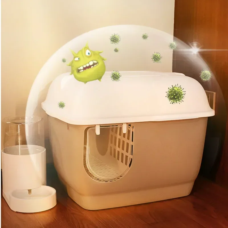 Long Corridor Cat Litter Box Odor Blocking and Deodorizing Toilet Large-Space Cat Waste Bin with Dry-Wet Separation