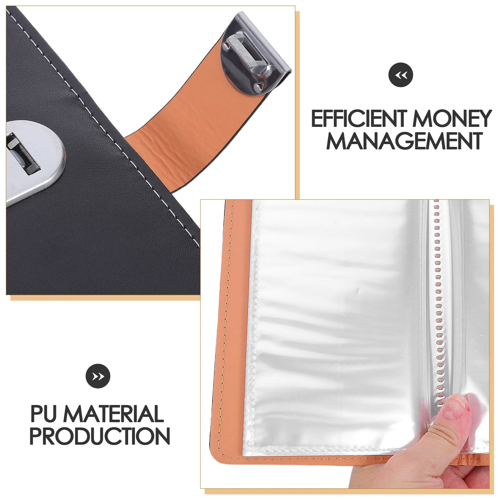 Password Book with Lock Small Secure Combination Lock Paper Money Currency Album Change Saving Storage Budget Binder Envelope