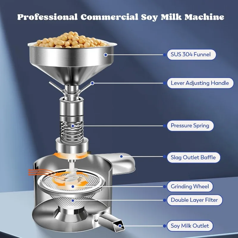 

Коммерческая машина для приготовления соевого молока, автоматическая машина для приготовления соевого молока, тофу, эффективная машина для приготовления орехового молока 25 кг/ч, 110 В