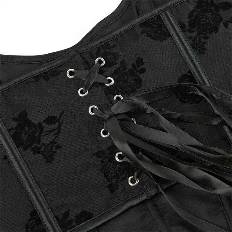 

Gothic Halter Corset Crop Top Women Sexy Short Torso Lace Up Boned Corselet Vintage Shaper Modeling Bustier Camis
