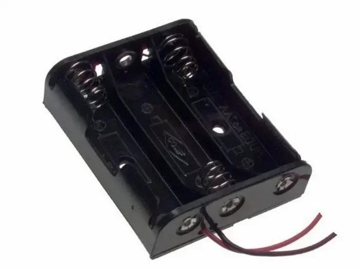 100 teile/los 1/2/3/4/5/6 Slot AA Batterie Fall Halter DIY mit 15 cm Draht/9 V Batterie Snap Schwarz Farbe