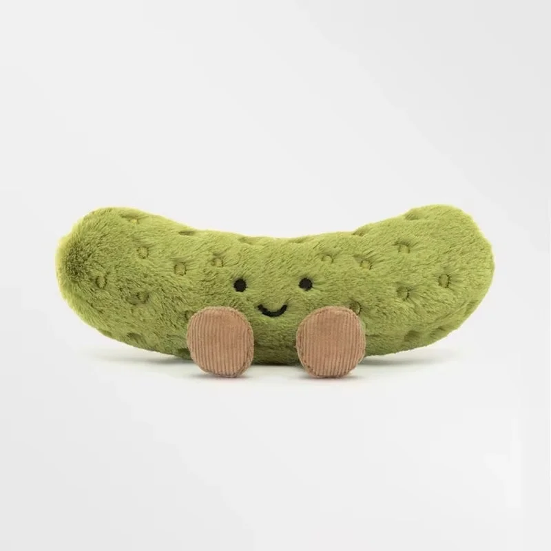 15-26cm Amuseable Pickle Fun Pickled Cucumber Green Beans Plush Toy Soft Comfort Doll Home Desktop Decorations Festival Gift