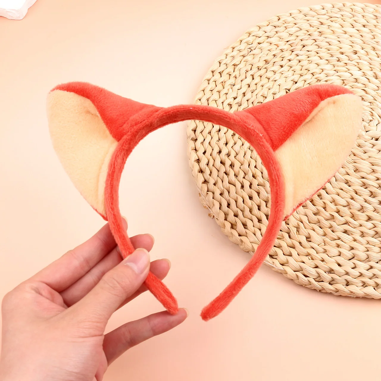 1 قطعة العصابات الشعر المخملية الكرتون الثعلب للنساء الفتيات الإناث حفلة تأثيري أغطية الرأس إكسسوارات الشعر #2