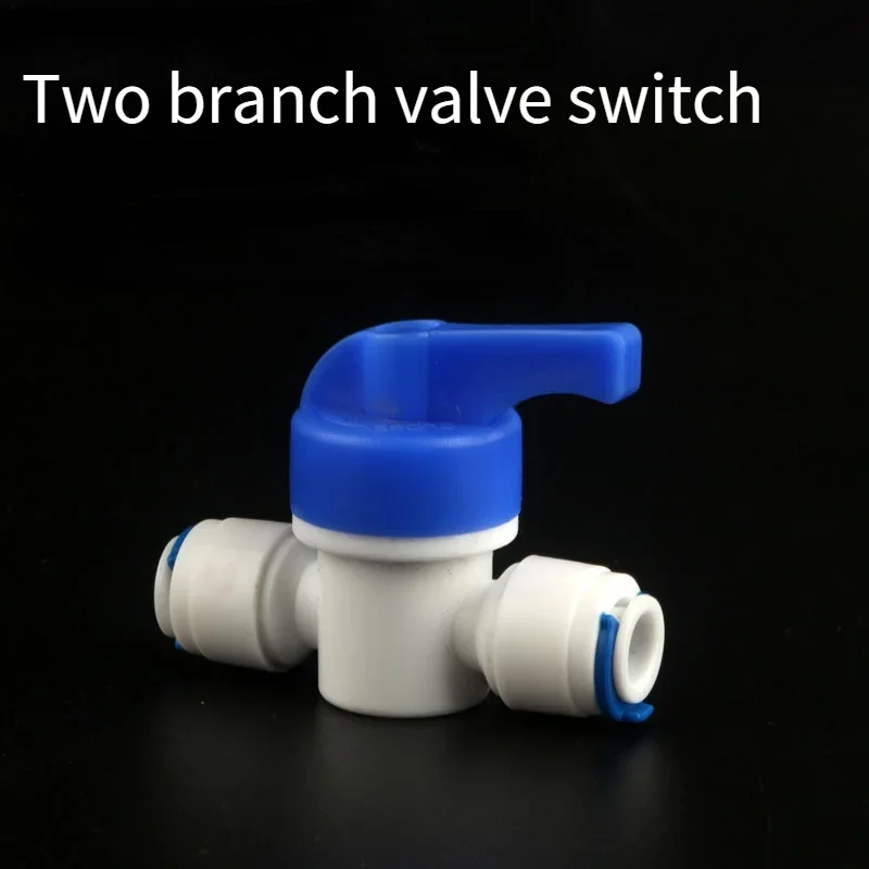 

Fit 1/4" 6.35mm OD Tube Tap Shut off Ball Valve POM Quick Fitting Connector For Aquarium RO Water Filter Reverse Osmosis System