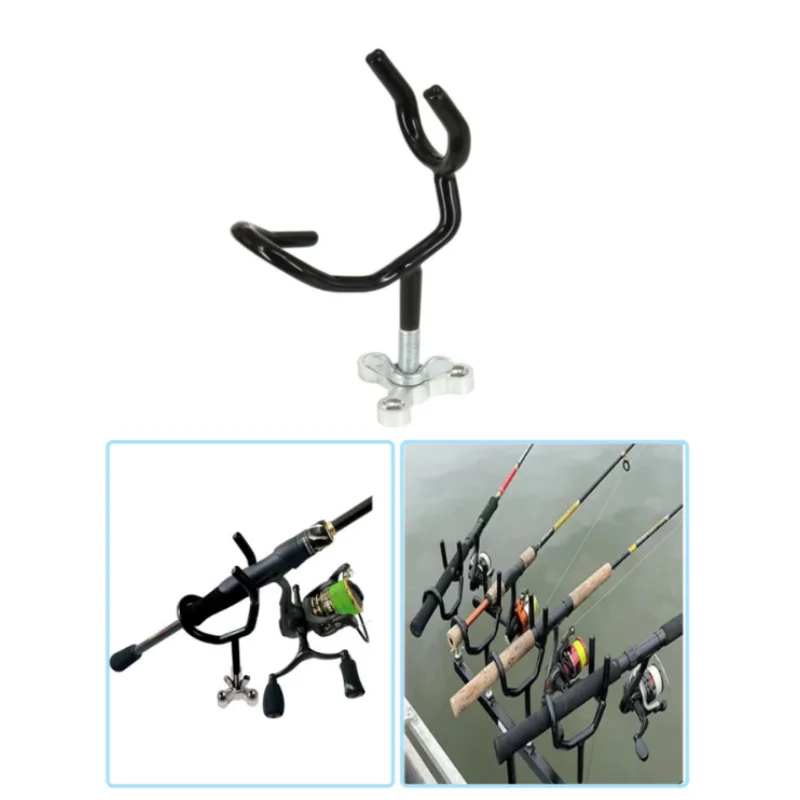 ISURE MARINE 2PCS Boat Fishing Pole Holders Steel Sure Grip 20 Degree Angle Rod Holder With Mounting Base Fishing Rod Holder