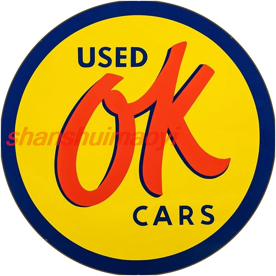 shan Used Cars Blue Yellow Authorized Dealer Reproduction Car Company Garage Signs Metal Vintage Style Decor Metal Tin Al 1pc