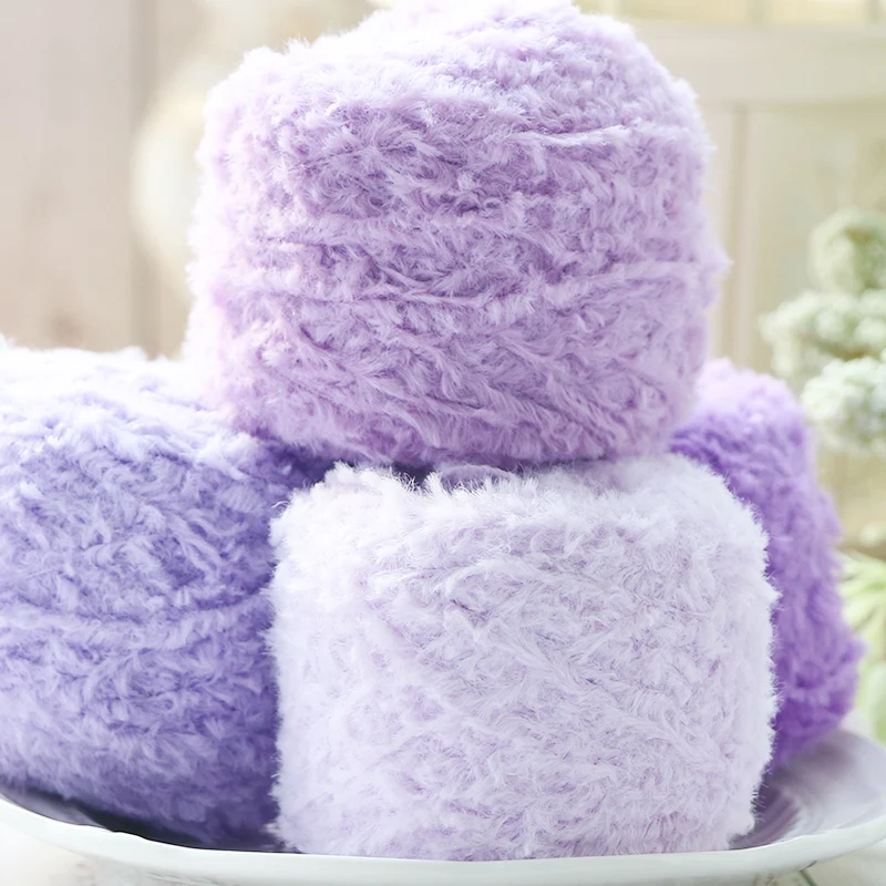 40g Doll Wool Yarn Fine Fur Thread Crochet Knit Teddy Plush Thread Fur Sea Animal Simulation Knitting Wool Yarn Bulk Para Tejer