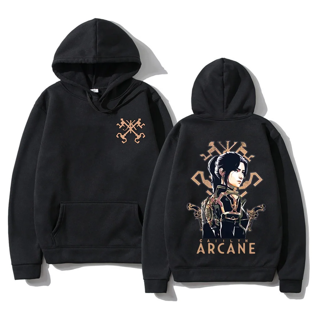 2025 Arcane Season 2 Caitlyn Hoodie 2024 Men/women Hoodies Harajuku Aesthetic Unisex Winter Fleece Pullover Sweatshirt For Fans