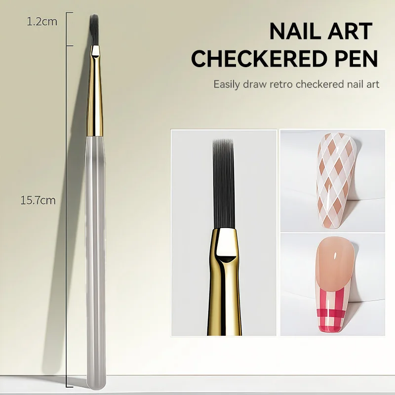Professional Nail Art Brush Tip Painting Drawing Carving Dotting Pen Flat Fan Liner for Acrylic Gel UV Polish Manicure Tools