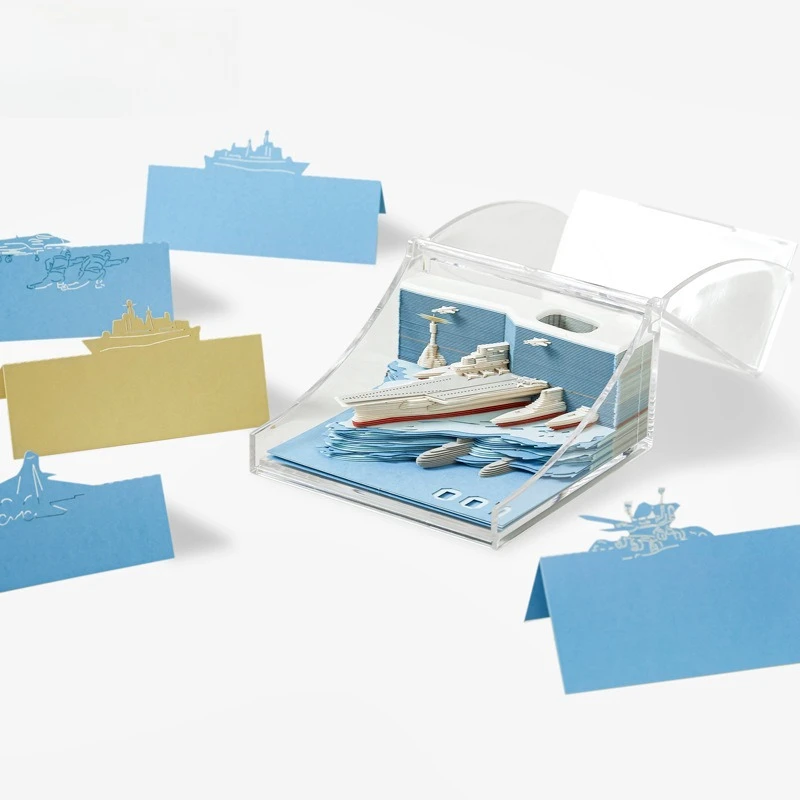 الكلاسيكية 3D ستيريو لزجة ملاحظة تيتانيك لابوتا سطح المكتب الزخرفية زخرفة فريدة من نوعها الإبداعية الفنية هدية للأصدقاء