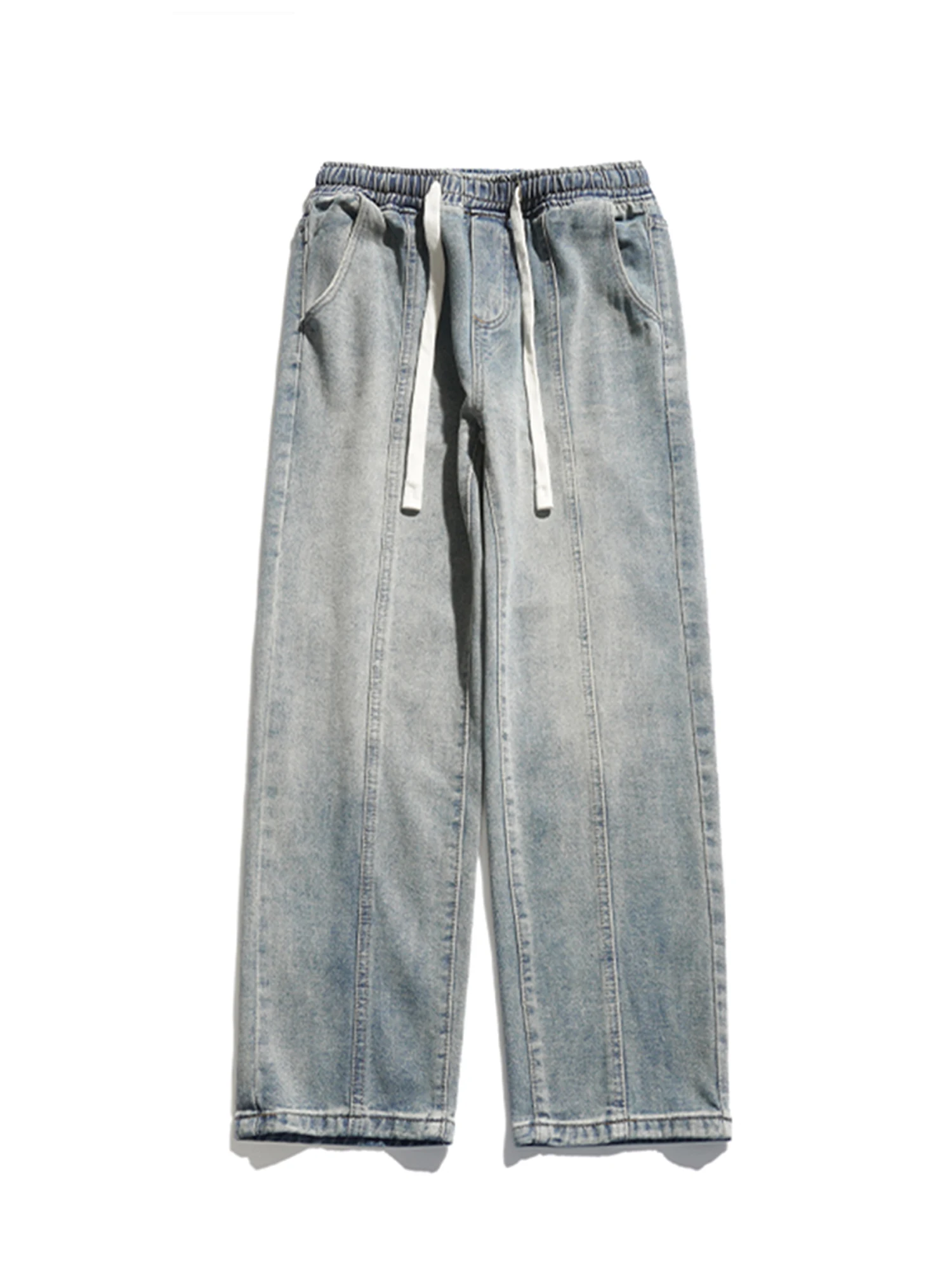 Pantalones vaqueros anchos Y2k holgados de color azul claro para mujer, pantalones vaqueros Grunge estilo Harajuku japonés Vintage, pantalones vaqueros de gran tamaño de Hip Hop, ropa