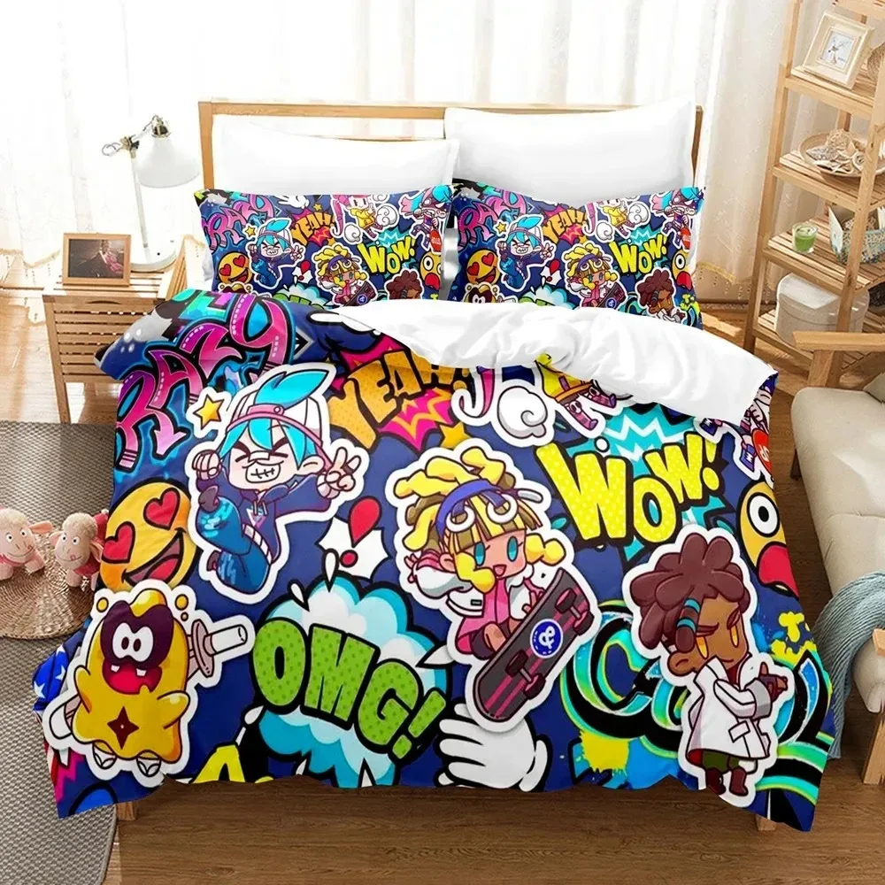 

3D Print Ninjala Cartoon Game Bedding Set Duvet Cover Bed Set Quilt Cover Pillowcase Comforter king Queen Size Boys Adult