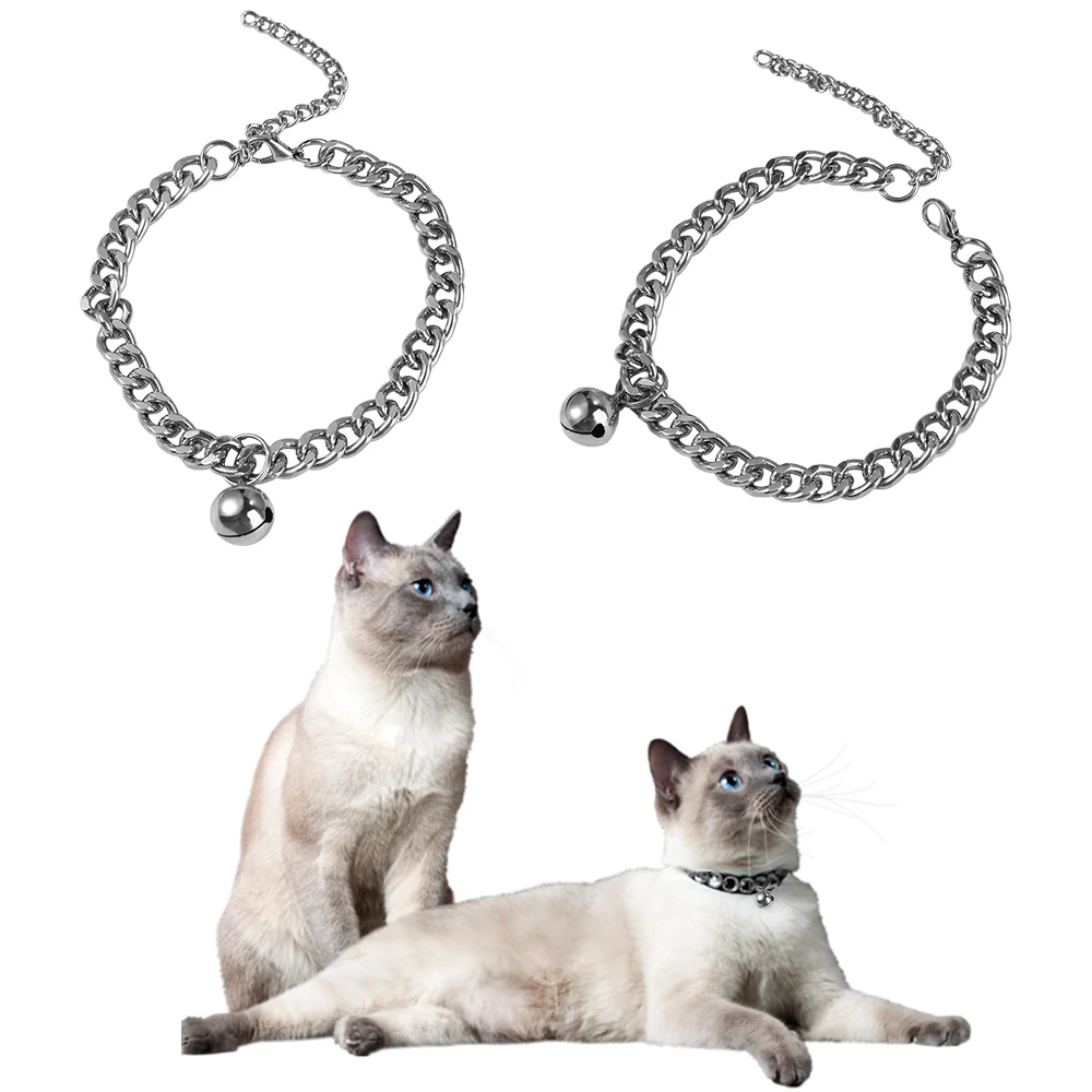 Pet Collar Fashion Bell Decor Aluminum Dog Cat Collar Pet Necklace Jewelry Clothing Accessories Supplies