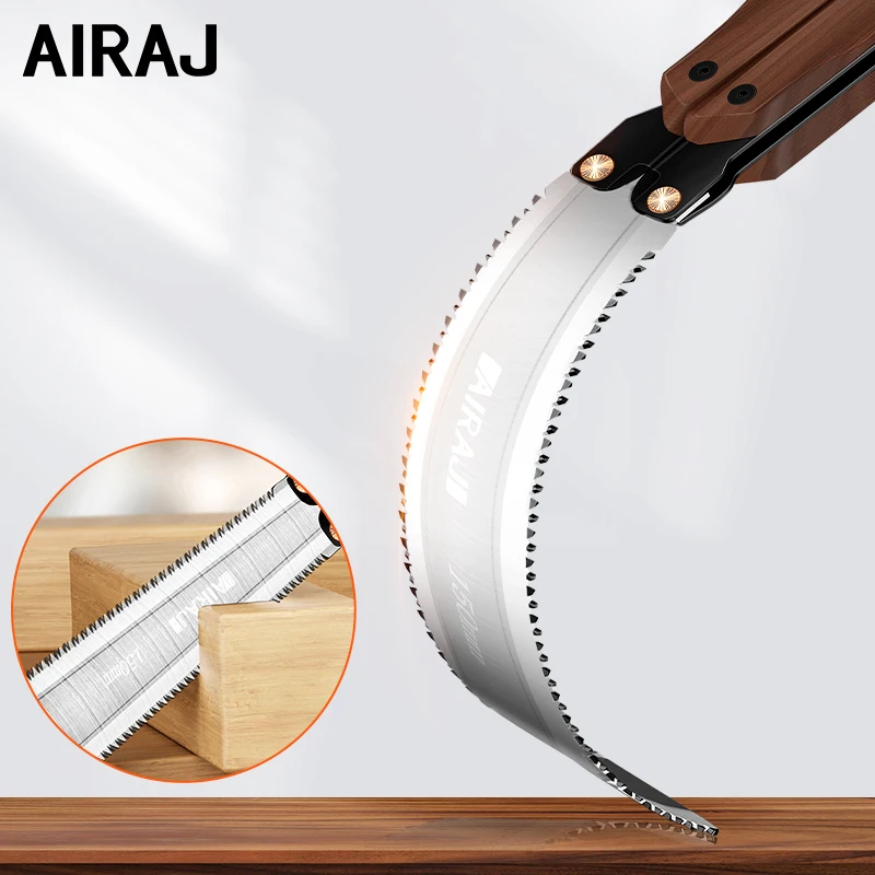 AIRAJ Folding Saw Double-Sided Gardening Pruning Saw Outdoor Camping Industrial Grade Anti Slip And Durable Manual Hardware Tool