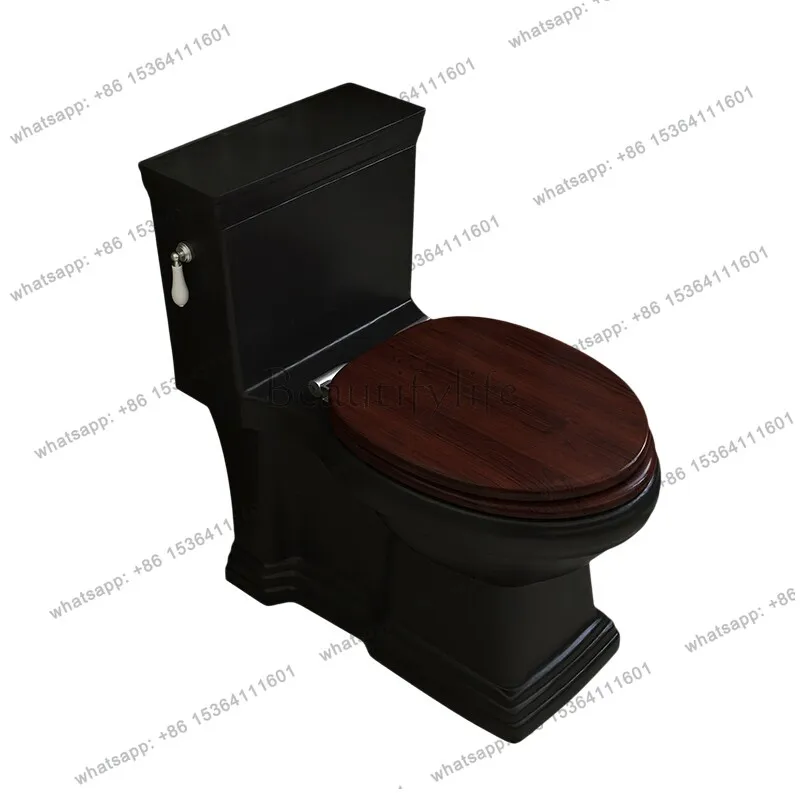 

French retro toilet hotel bathroom siphon black toilet, toilet