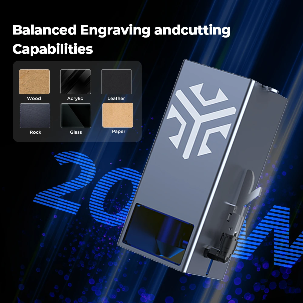 ACMER P2 20W Laser Module Blue Diode Module Laser Head Upgrade Kit for ACMER P1 P2 CNC Laser Engraving and Cutting Machine