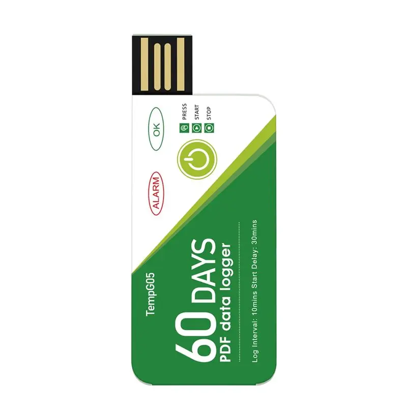 AB11-Digital Portable Miniature High Accuracy Data Logger Temperature Sensor For Cold Chain Transport With Alarm USB Socket