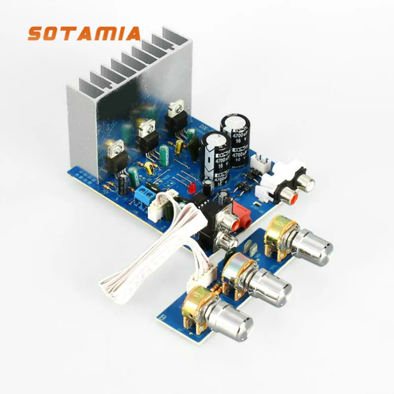 SOTAMIA TDA2030 Power Amplifier Board 2.1 Channel Sound Amplifiers 15Wx2+30W Treble Bass Tone Speaker Home Theater DIY