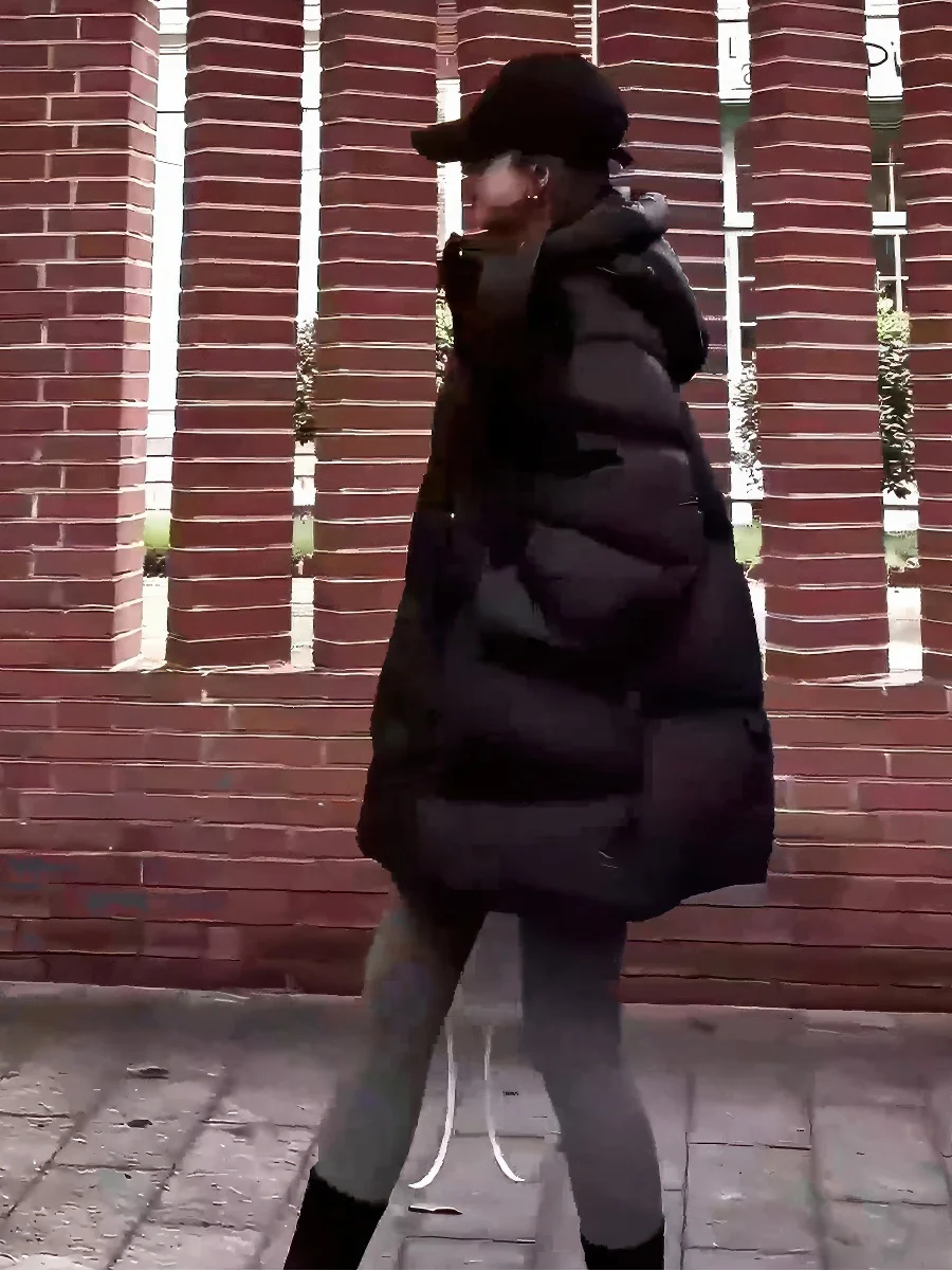 Bla Thiened blanco cálido Du down Jaet mujer invierno nuevo Sle Stand Collar con capucha cremallera pan abrigo de moda