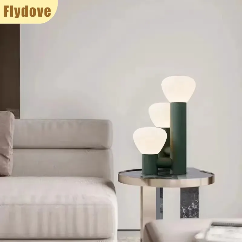 American Creative Colored Glass Desk Lamp Living Room Hotel Bedroom LED Decoration Bedlight Art Decoration - Image 4