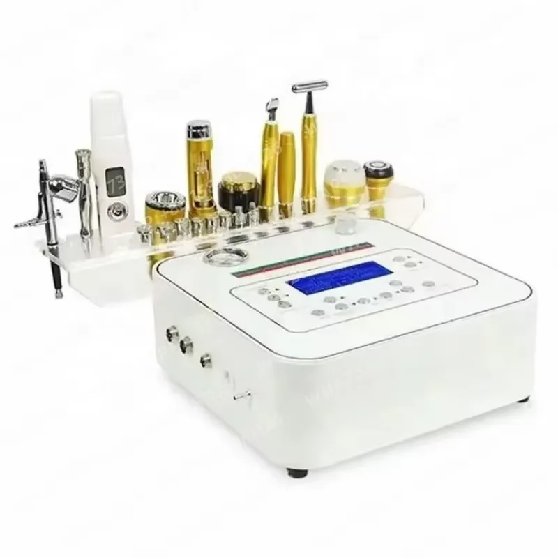 11 in 1 Facial Vacuum Diamond Peeling BIO Microcurrent Face Lifting Rejuvenation Anti-Aging Machine
