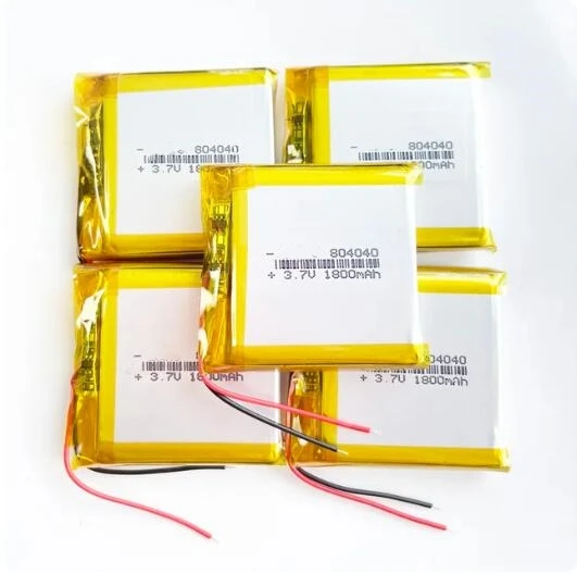 5 szt. Akumulator litowo-polimerowy LiPo 3,7 V 1800 m 804040   Dla Mp3 GPS PSP DVD Telefon komórkowy Gra wideo PAD E-booki