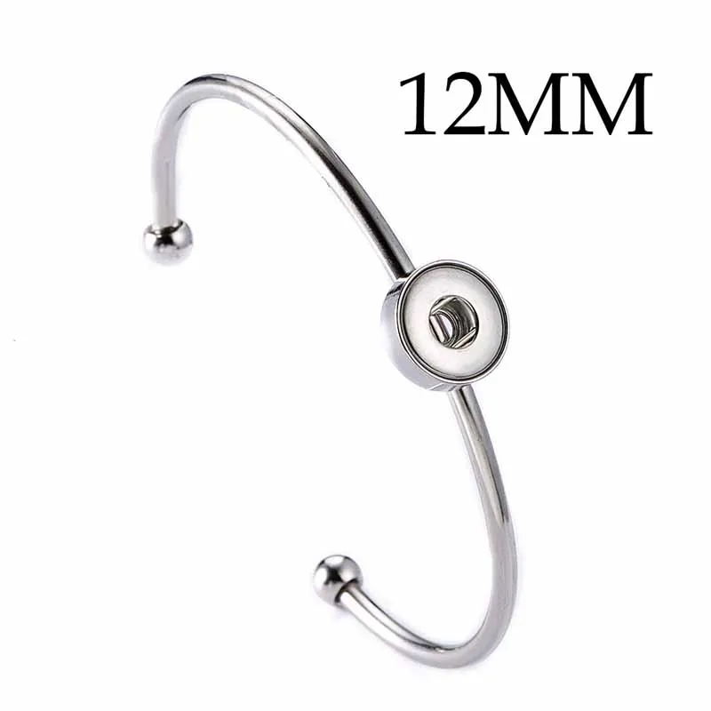 New Arrival 220 Stainless Steel Bracelet Bangle For Women Gift 12mm 18mm Snap Button Charm Interchangeable DIY Jewelry