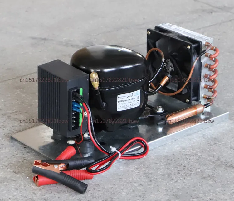 12V 24V  BD25HC DC Compressor Condenser Car Refrigerator Solar Freezer Marine Refrigerator for Outdoor Camping Yachting