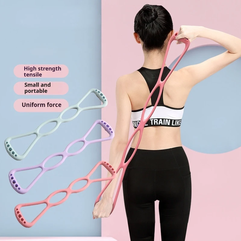 

Resistance Bands Stretch Strap, 8-figure Tensioner, Yoga Tool, Open Back, Practice, Shoulder, Stretching, Stretch Band