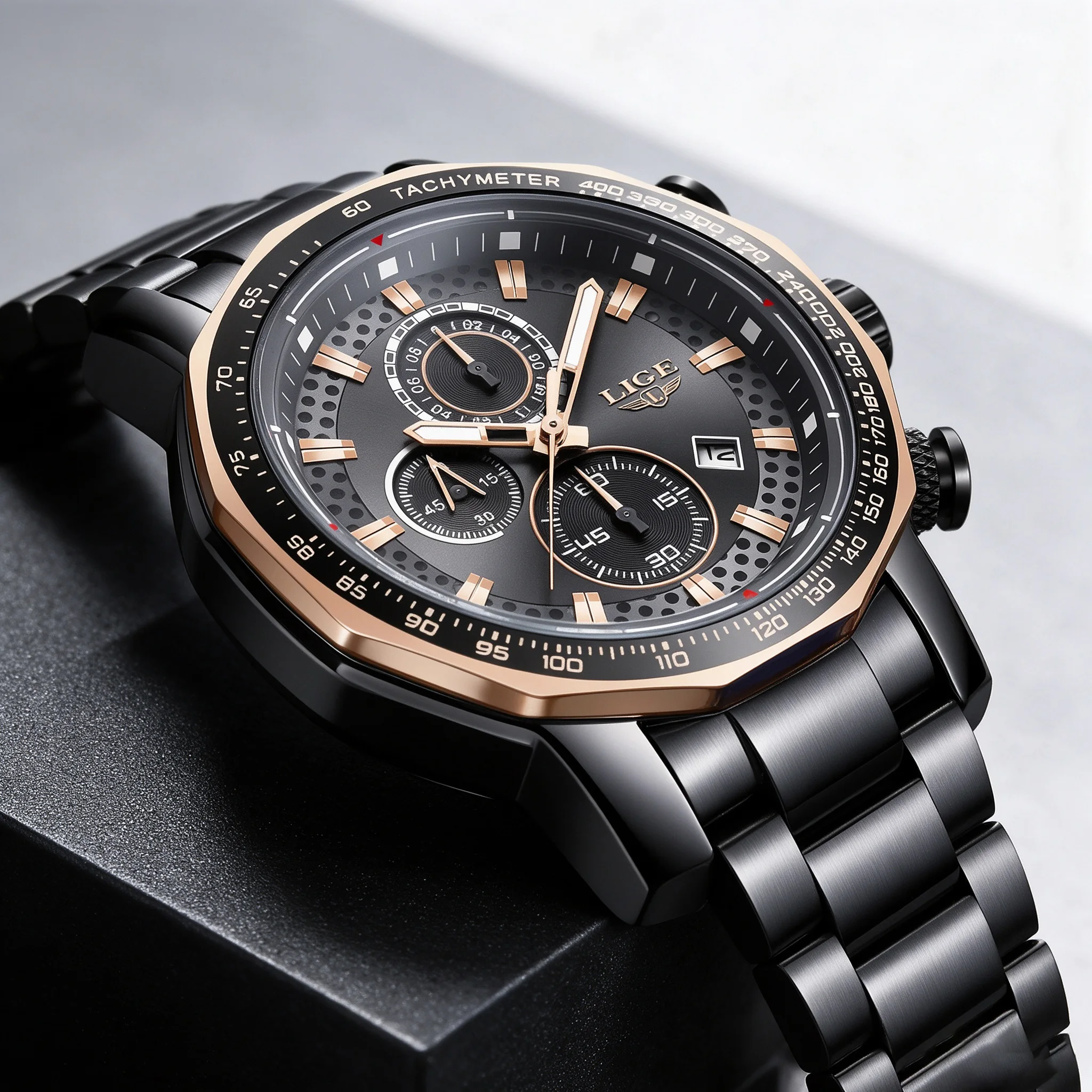 LIGE Men Big Watches Brand Spo - Luxury Watch Magazine review and price