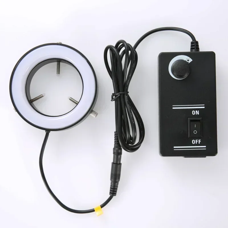 Adjustable Microscope Vision White Light Source 144-LED Bead Ring Light  Anti-glare Soft Lighting Inner Diameter 61mm