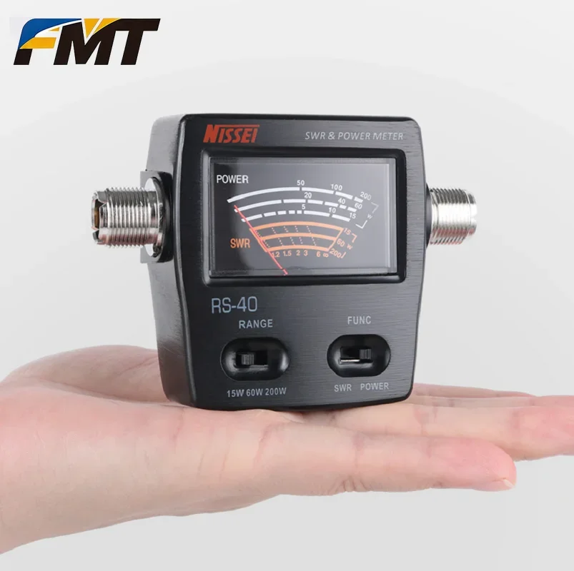 Medidor de Potência SWR FMT .NISSEI RS-40 RS40 VHF UHF 15W 60W 200W