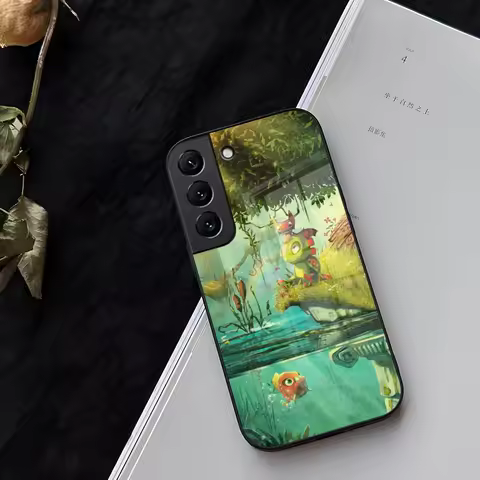 Game Yooka-replaylee Phone Case Glass For Samsung Galaxy S25 S24 S21 S23 S22 S20 Ultra Fe Plus A14 A16 A54 A24 A55 A53 Cover