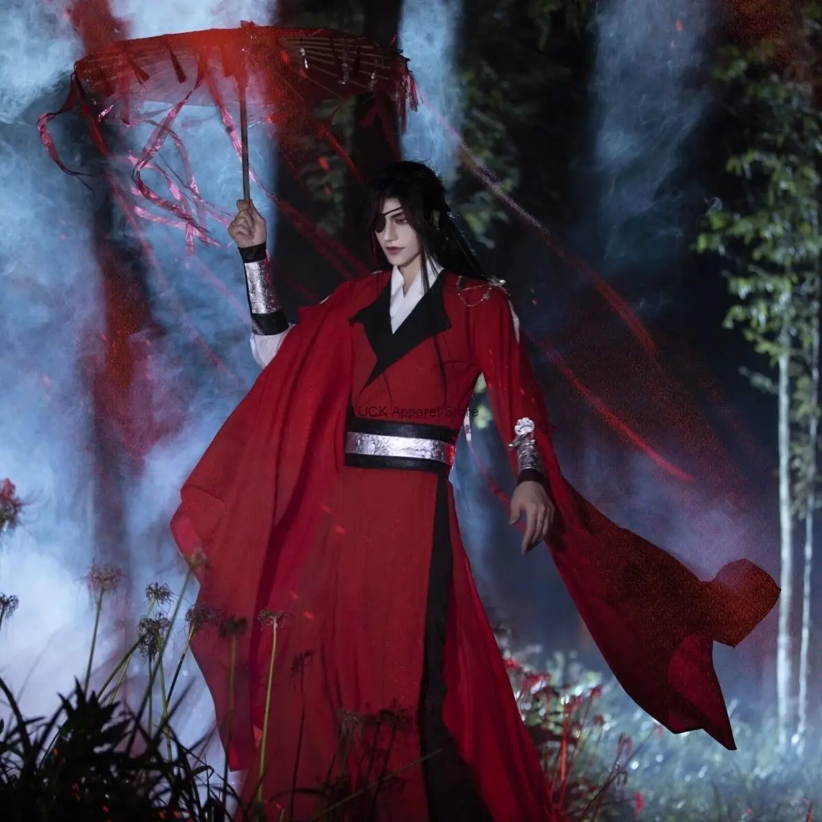 

Tian Guan Ci Fu Hua Cheng Cosplay Costume Huacheng Ancient Style Full Set Men And Women Gohst King Hanfu Costume