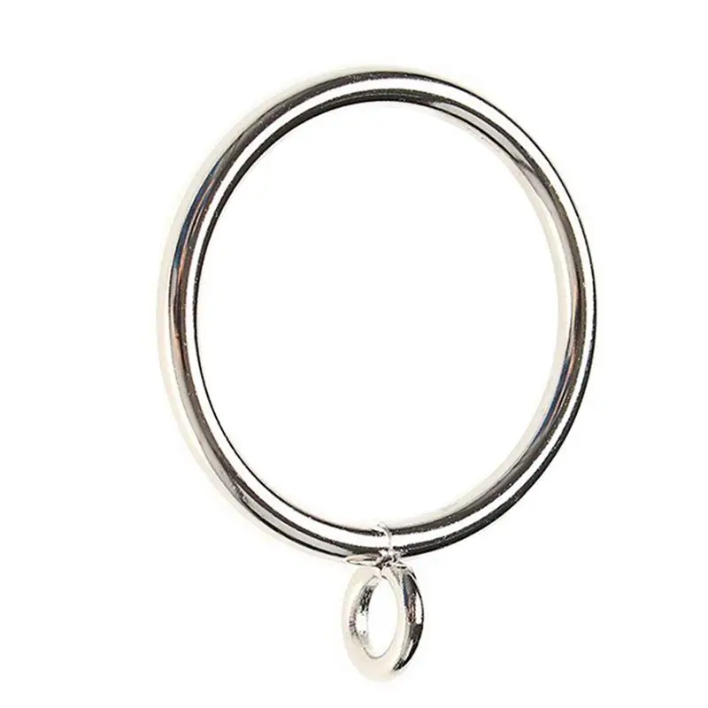 VEHO-120 Pack Curtain Rings, 38Mm Internal Diameter Iron Curtains Rings Hanging Rings For Curtains And Rods, Silver