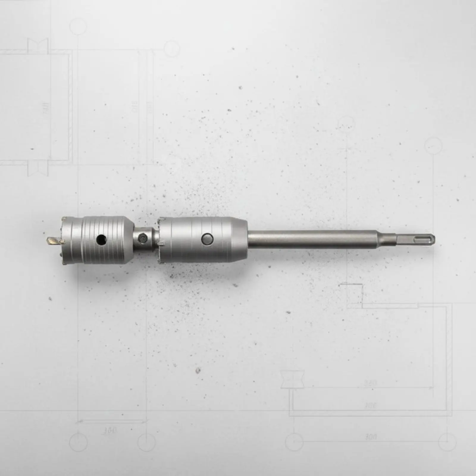 

Concrete Hole Saw Kit Square and Round Shank Concrete Hole Saw Set Dry Crystal Center Drill Bit Set Long-Lasting Center Drill