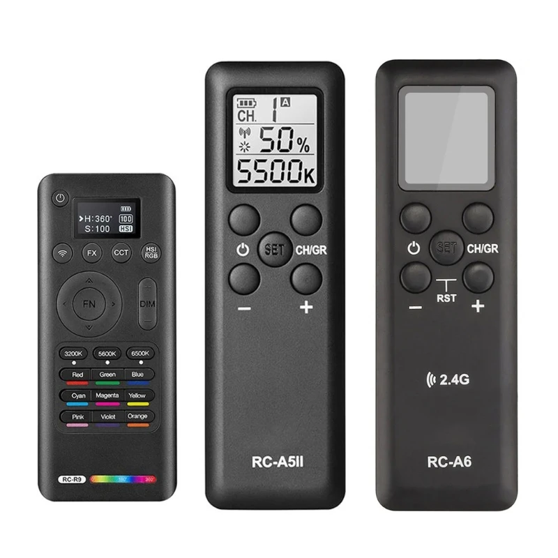 RCA6/R9/A5II Wireless Remote Control Photography LED Lights Remote Repalced for LC500R/SL200II, LF308Bi/VL300, LED1000II