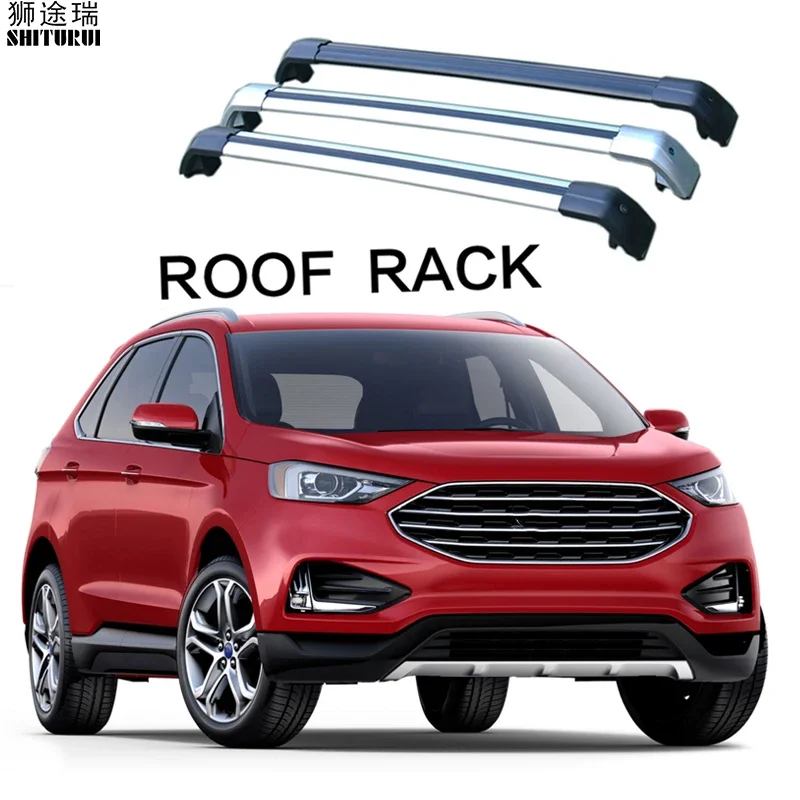 

2 шт. рейки на крышу для Ford Edge, 5dr SUV 16-18 , 2019-2022 (ЕС), боковые рейки из алюминиевого сплава, поперечные рейки, багажник на крышу