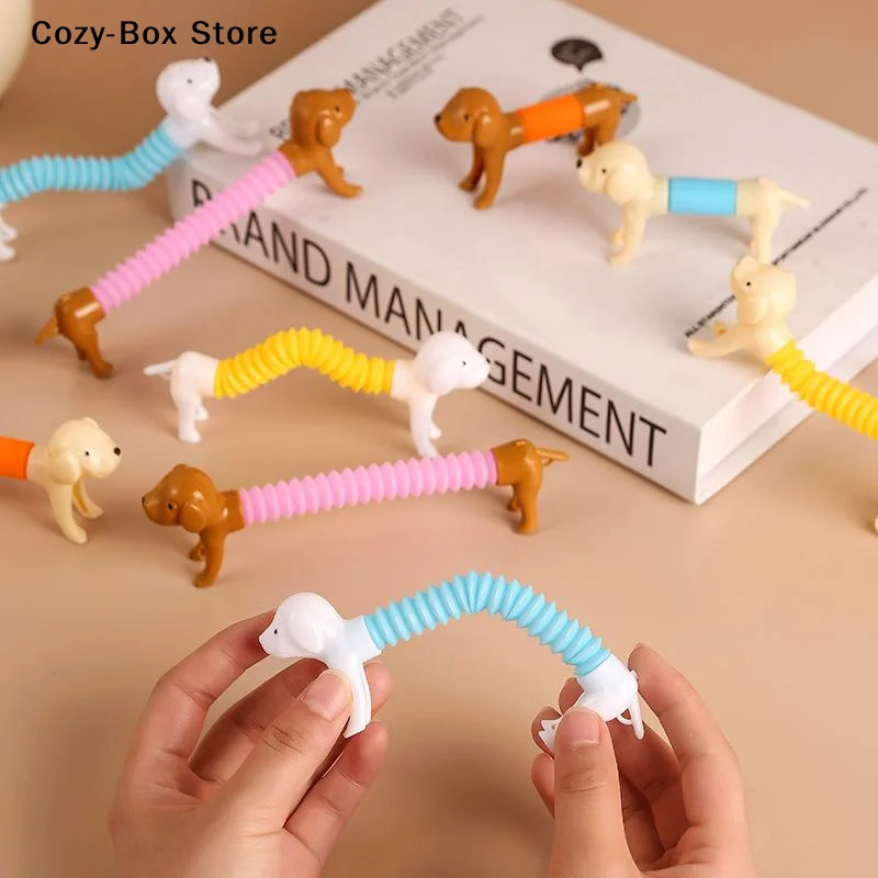 [ZY]24-36Pcs Stretchable Dog Toy Pinata Filler Telescoping Animal Sensory Squeeze​ Pet Toy School Rewards Birthday Party Favors