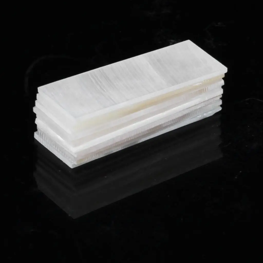 

10 Pieces of White Inlay Material Mother of Shells 36 X 12 Mm