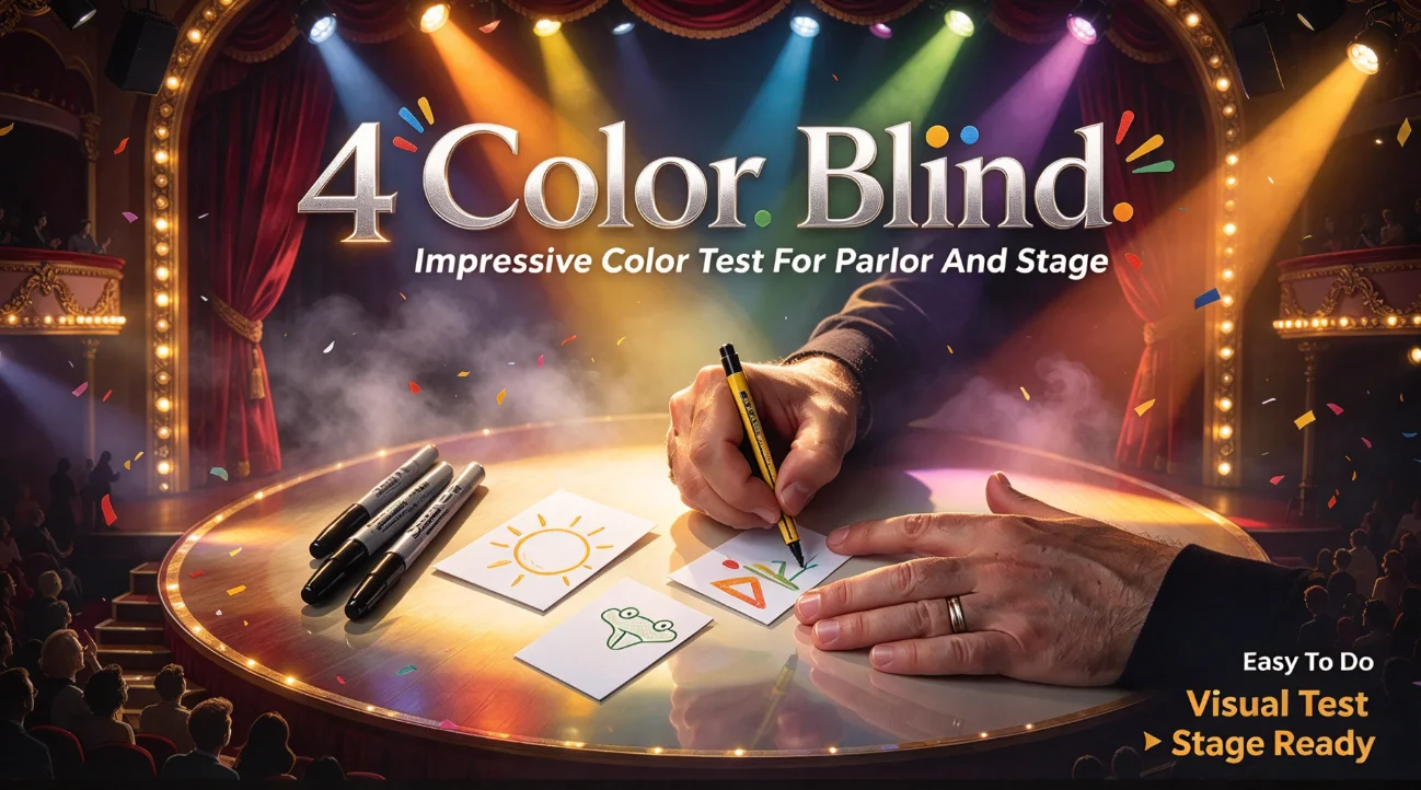 Mentalism Magic Tricks 4 Color Blind By Guillaume Bienné Color Match Illusions Close Up Magic Props Professional Magician Stage