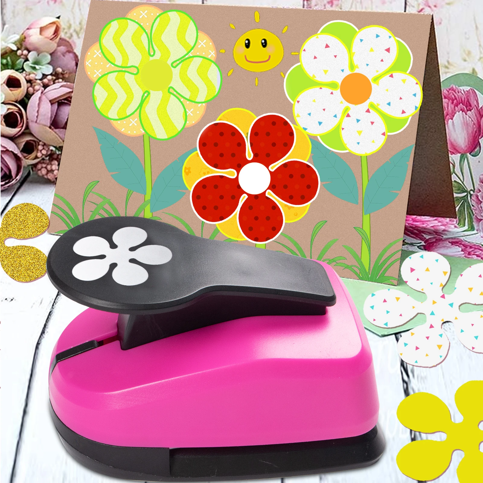 Paper cutter tool for crafts Hole Punchers 2 inch 50 mm Heart Flower star butterfly Shapes for crafting for scrapbooking