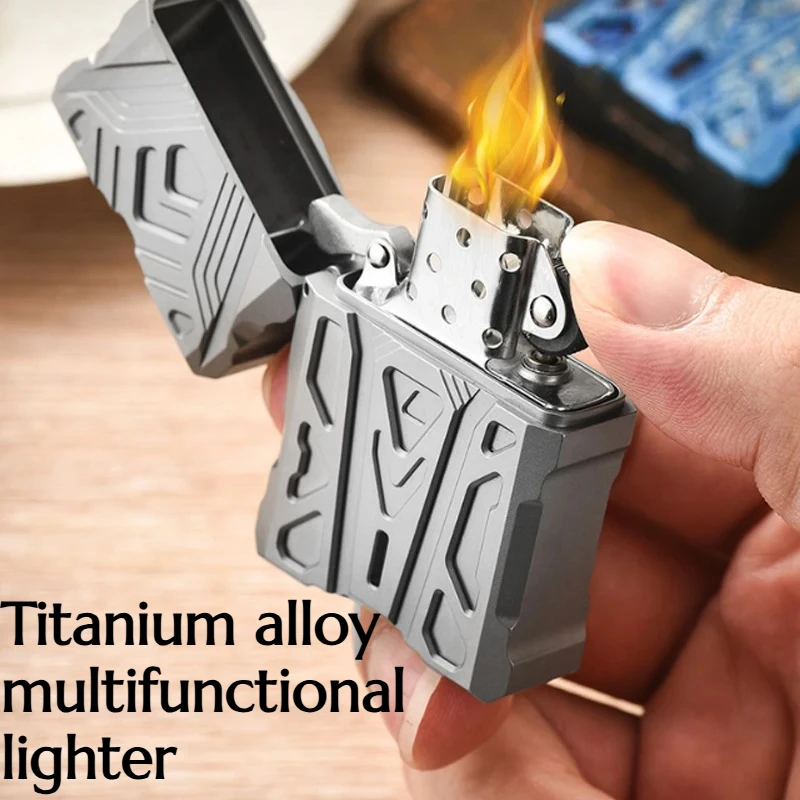 

Titanium Alloy Multifunctional Anti-corrosion Lighter, Cigarette Accessories, Outdoor Camping Portable Fire Lighter