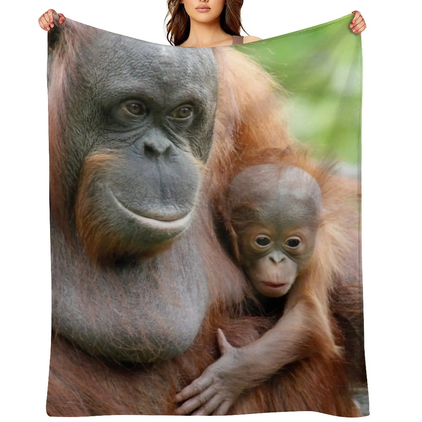 

OrangUtan 003 Throw Blanket Luxury Throw Summer Hairy Sofa Quilt Blankets