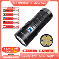 Sofirn SP36 Pro Anduril 4*SST40 Powerful 8000LM LED Flashlight USB-C Rechargeable 18650 Torch Super Bright Lantern