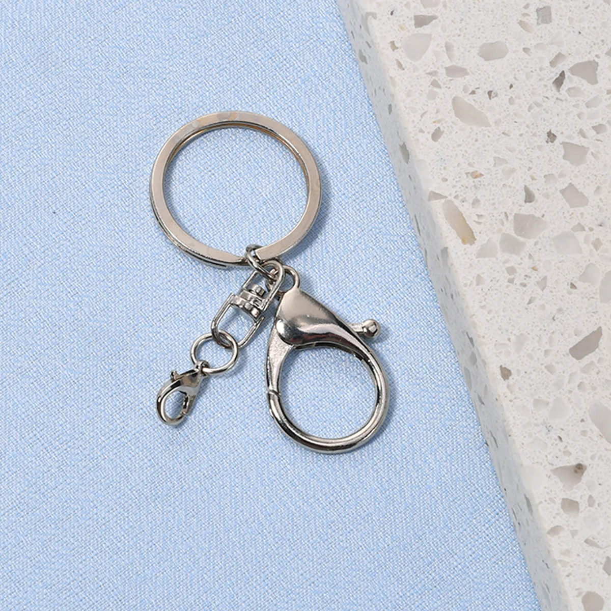 Metal Keyring Keychain Alloy Lobster Clasp Three Piece Set Four Piece Set Keyring 8-shaped Buckle Pendant
