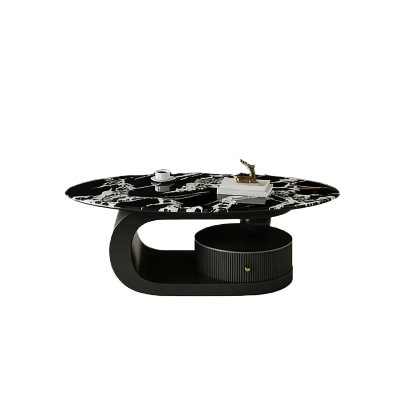 #Super Crystal Stone Coffee Table: Modern Oval Coffee Table with Italian-Inspired Luxury for the Home Living Room