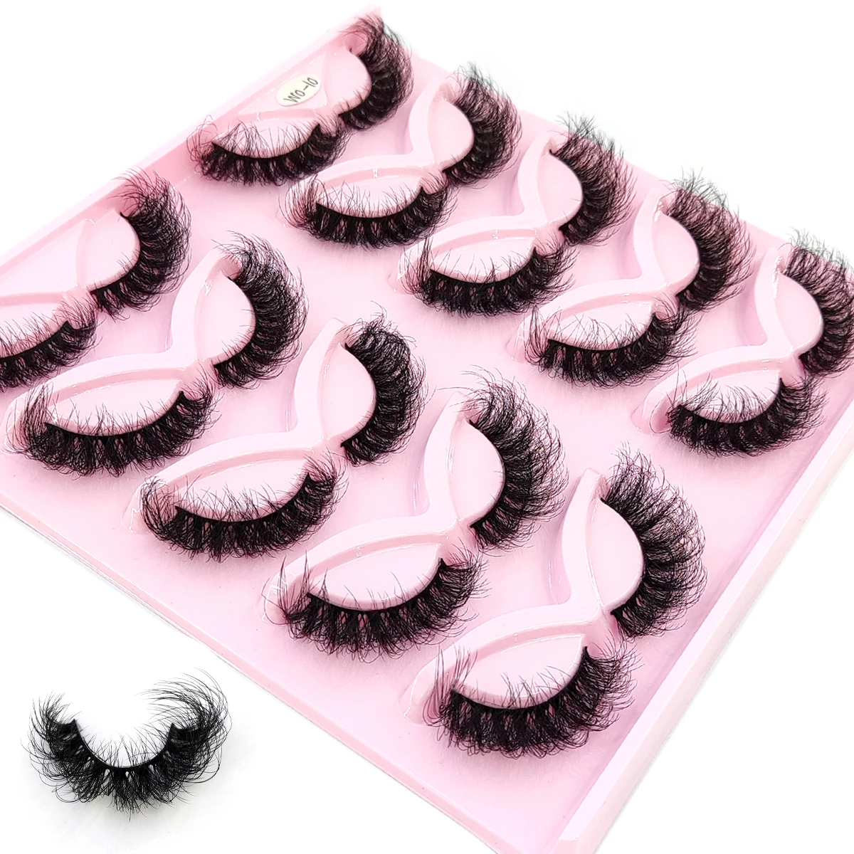 NEU 10 Paar 3D-Faux-Nerzwimpern Wispy Fluffy Falsche Wimpern Dickes Volumen Dramatische Cat-Eye-Wimpern Lange Streifen Wispy-Wimpern