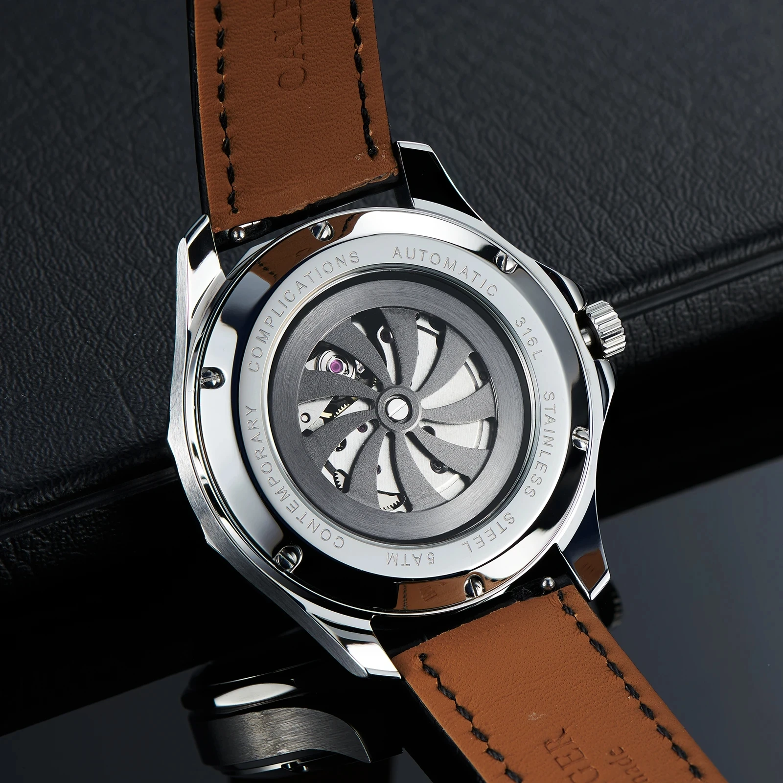 OBLVLO Original Brand Automatic Mechanical Watches Luminous Sport Men Watches Sapphire Glass Waterpoor 50M Clock